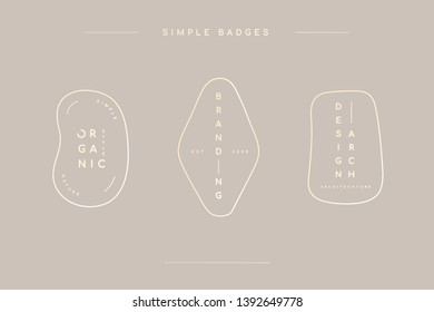 Simple Pastel Minimal Badge Collection Vectors