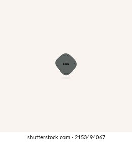 Simple pastel minimal badge. Vector illustration isolated on background.