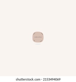 Simple pastel minimal badge. Vector illustration isolated on background.