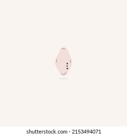 Simple pastel minimal badge. Vector illustration isolated on background.