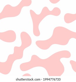 Simple pastel seamless pattern with repeating organic shapes. Endless abstract print. Vector illustration.