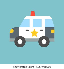 simple patrol, transportation icon, flat design