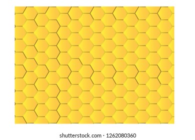 Simple Pattern Abstract Geometric Honeycomb Yellow Gold Background