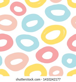 Simple pattern with abstract ornament in pastel colors.