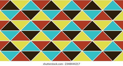 A simple pattern of adjacent triangles. For pillow, cloth, background, packaging, wallpaper. Seamless vector.