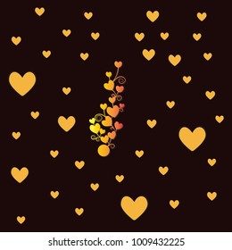 simple pattern background vector for love