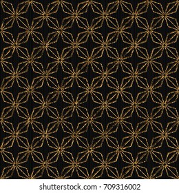 Simple pattern based on japanese sashiko motif Hishi-moyoo (diamonds). Seamless. Golden color. Abstract geometric backdrop. For wallpaper, web page background or surface texture.