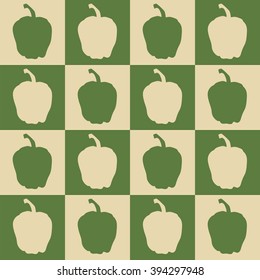 Simple pattern of bell peppers