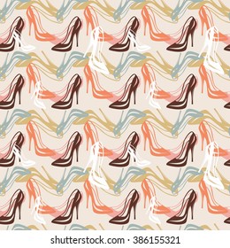 simple pattern classic ladies high heel shoe