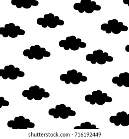 Simple pattern with clouds. Vector