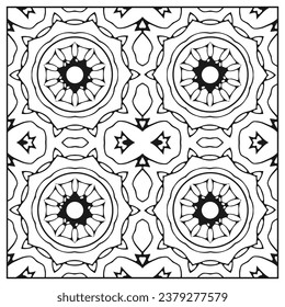 A simple pattern for coloring with round decorative objects. Vector illustration