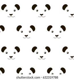 Simple pattern with cute puppies. Vector illustration