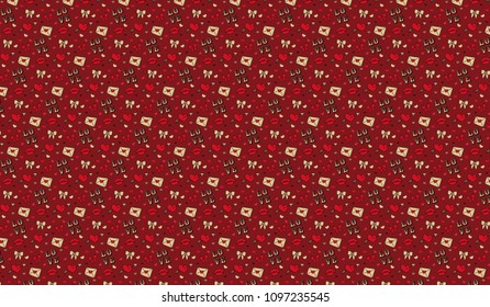simple pattern dedicated to St. Valentine's Day