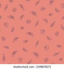 Simple pattern with doodle flower. Childish pattern for fabric, paper, wrapping, clothing, textile, wallpaper, t-shirt prints, pajamas, linens, kids apparel, beddings