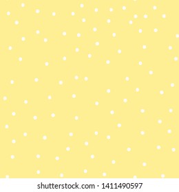
A simple pattern of dots. Yellow background, small white dots. The print is well suited for textiles, Wallpaper,packaging and postcards.