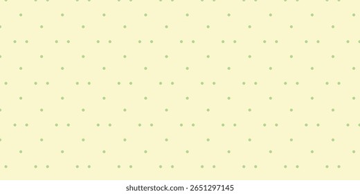 Simple pattern with green dots on a yellow background