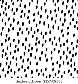 Simple pattern with hand drawn scribble spots. Seamless vector minimalistic pattern on white background