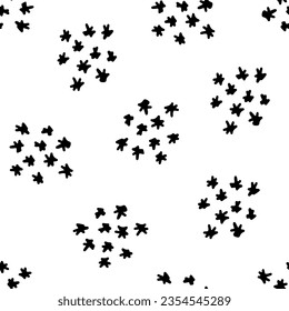 Simple pattern with hand drawn scribbles. Seamless vector minimalistic pattern on white background. Doodle print
