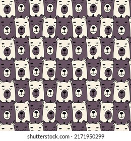 A simple pattern with hand-drawn bears.