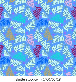 Simple pattern illustration of tropical leaves