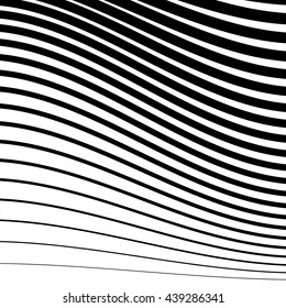 Simple pattern with irregular, wavy - billowy lines. Monochrome minimalist illustration.