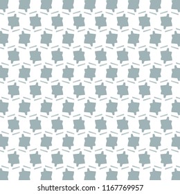 Simple pattern with lines and shapes of stars. Textile print. Decorative spotted background. Vector illustration.