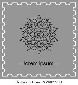 Ilustración de logotipo de mandala de patrón simple