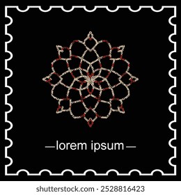 simple pattern mandala logo illustration