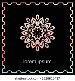 simple pattern mandala logo illustration