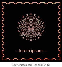 Ilustración de logotipo de mandala de patrón simple