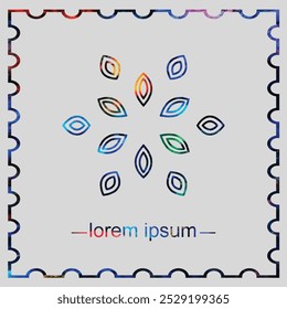 simple pattern mandala logo illustration