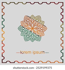 simple pattern mandala logo illustration