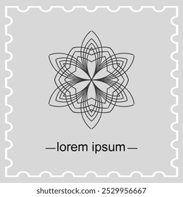simple pattern mandala logo illustration