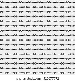Simple pattern with monochrome geometric shapes. Useful for textile and interior design. Strict neutral style.
