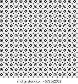 Simple pattern with monochrome geometric shapes. Useful for textile and interior design. Strict neutral style.