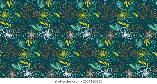 simple pattern motif with floral background
