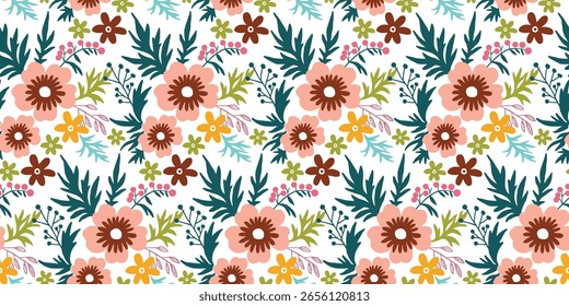 einfaches Mustermotiv mit floralem Hintergrund