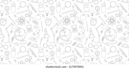 Simple pattern on a transparent background on the theme of , school, learning, education.