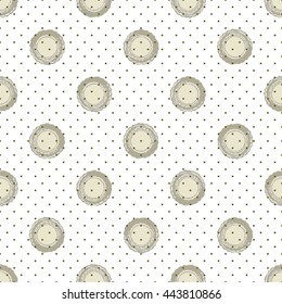 Simple pattern polka, circle, seamless vector background.