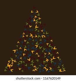 Simple Pattern for Postcard, Print, Banner or Poster. Modern Abstract Background with arrows   Vector Texture in Trendy Minimalistic Style
