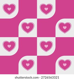 Patrón simple sin fisuras de San Valentín Vibes color rosa