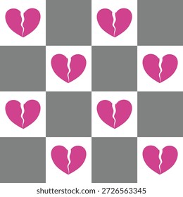 Patrón simple sin fisuras de San Valentín Vibes color rosa