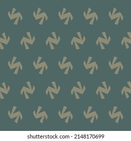 Simple pattern with some horizontally aligned icons. Decorative design in dark blue and grey for wallpaper or certain textiles.