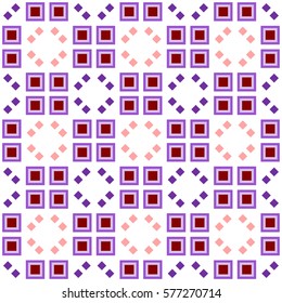 Simple pattern of squares on white background, ideal for fashion and home textiles - seamless editable repeating vector background wallpaper