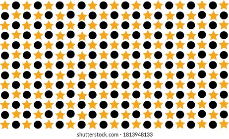 simple pattern star and circle with white background