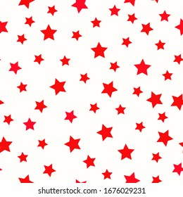 Simple Pattern Stars White Background Red Stock Vector (Royalty Free ...