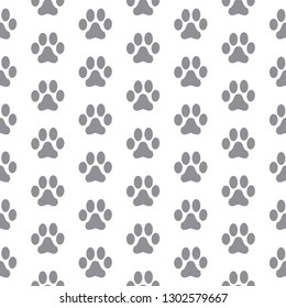 A simple pattern of traces. White background, animal tracks. Good print for textiles, packaging, postcards.