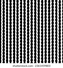 Simple pattern with triangles doodles hand drawn. Seamless vector minimalistic pattern on white background. Doodle print