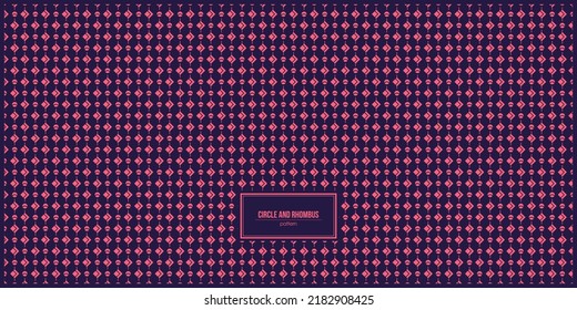 simple pattern of unique circle and rhombus shape