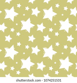 simple pattern vector illustration with hand drawn white star silhouette pencil sketch draw